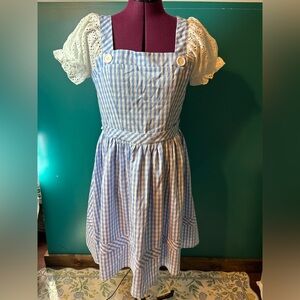 Wizard of Oz Dorothy Charming Blue and White Checked Dress Halloween Costume